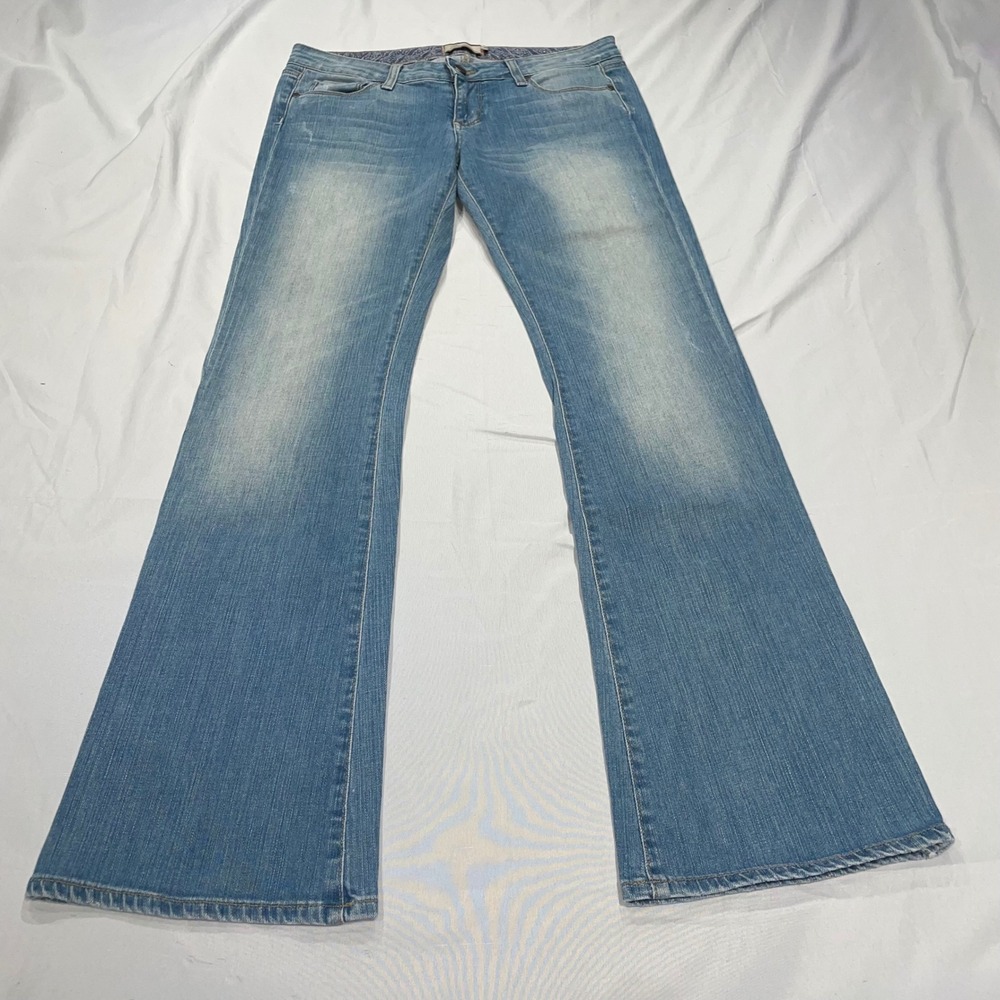 Paige Premium Denim Canyon Petite Flare Leg Jeans Medium Wash Size 28